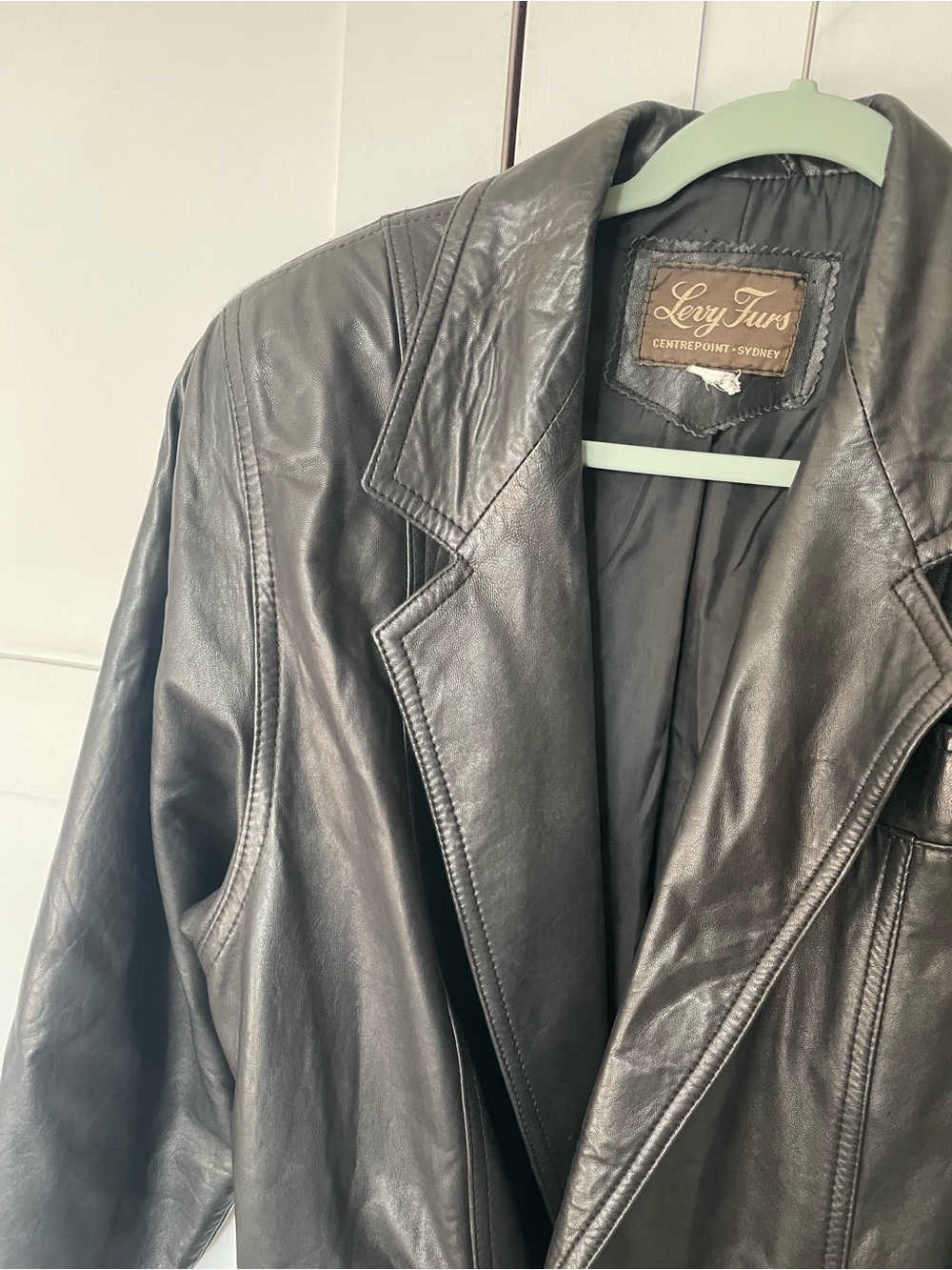 😍 Coat Sale ,Closet Clean Out ! Black Leather Blazer Jacket - Picture 6 of 15
